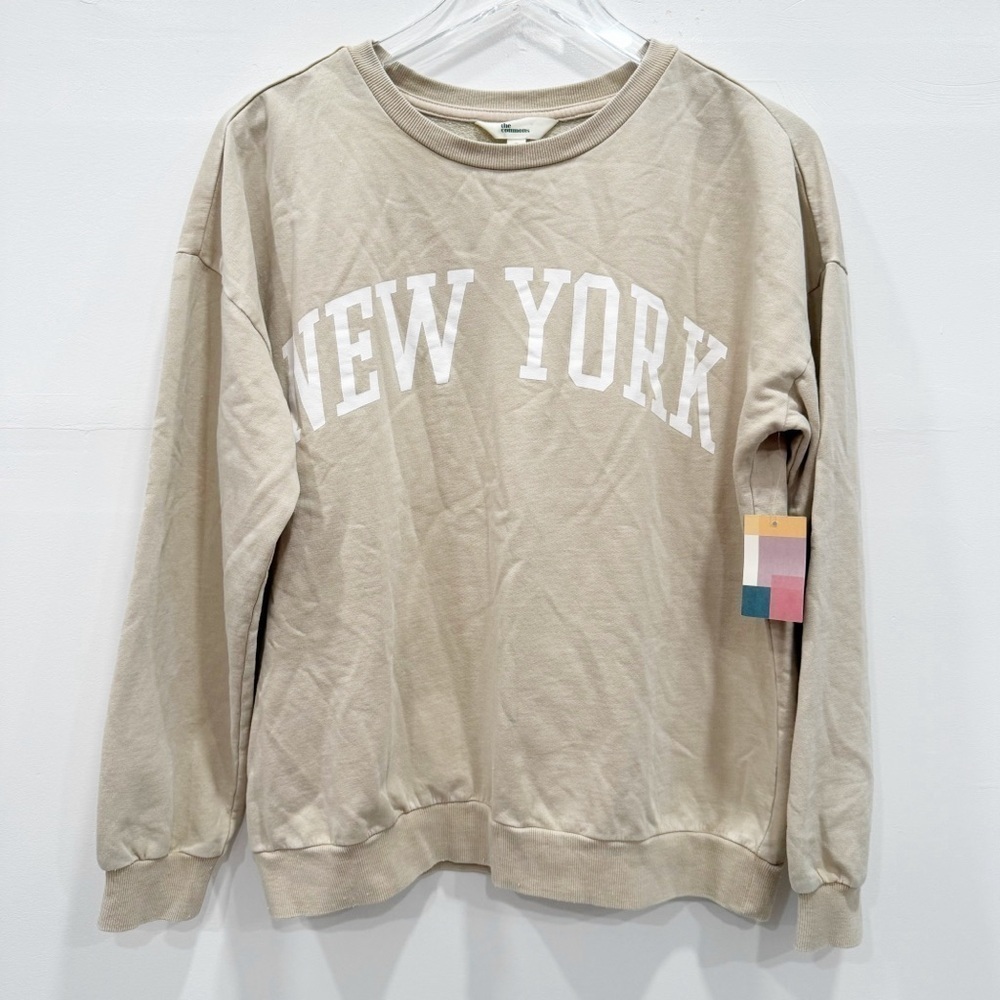 The Commons New York Oversized Sweatshirt Tan Size XL 14-16